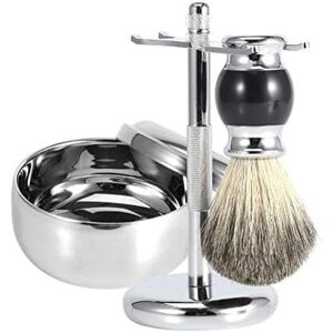 Solomi Razor Holder - Set of Shaving Brushes and Razors Deluxe Razor and Shaving Brush Holder for Men