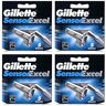 20 Blades Gillette Sensor Excel Razor Blades Cartridges Refill (5 Blades x 4 Pac