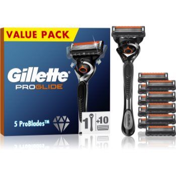 Gillette Fusion5 Proglide Razor + Replacement Heads 10 pc