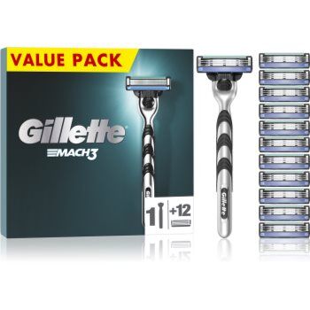 Gillette Mach3 Razor + Replacement Heads 12 pc