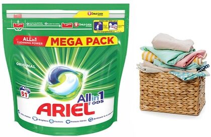 Groupon Goods Global GmbH 51 or 102 Ariel All in-One Pods Original Washing Capsules