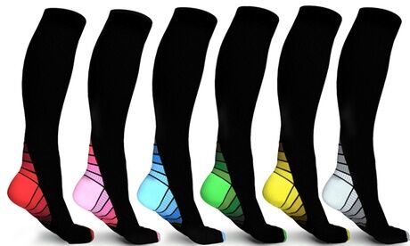 Groupon Goods Global GmbH One or Three Pairs of Unisex Sports Compression Socks