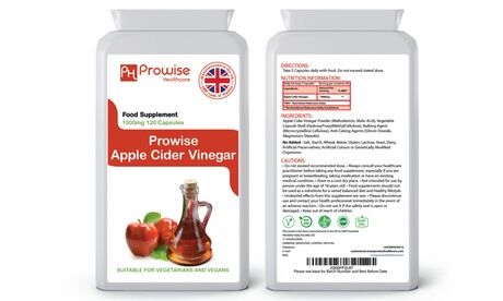 Groupon Goods Global GmbH 120 Prowise Healthcare Apple Cider Vinegar Supplement Capsules