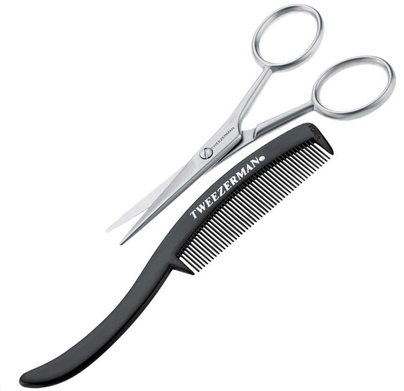 Tweezerman Gear Moustache Scissors with Comb Set 1&nbsp;un.