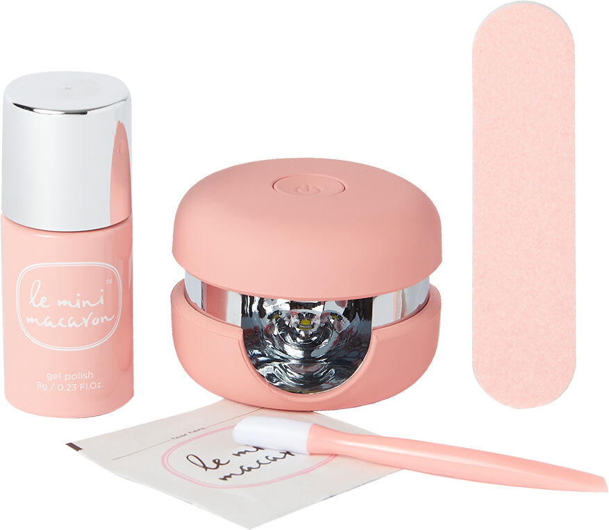 Le Mini Macaron Rose Creme Gel Manicure Kit