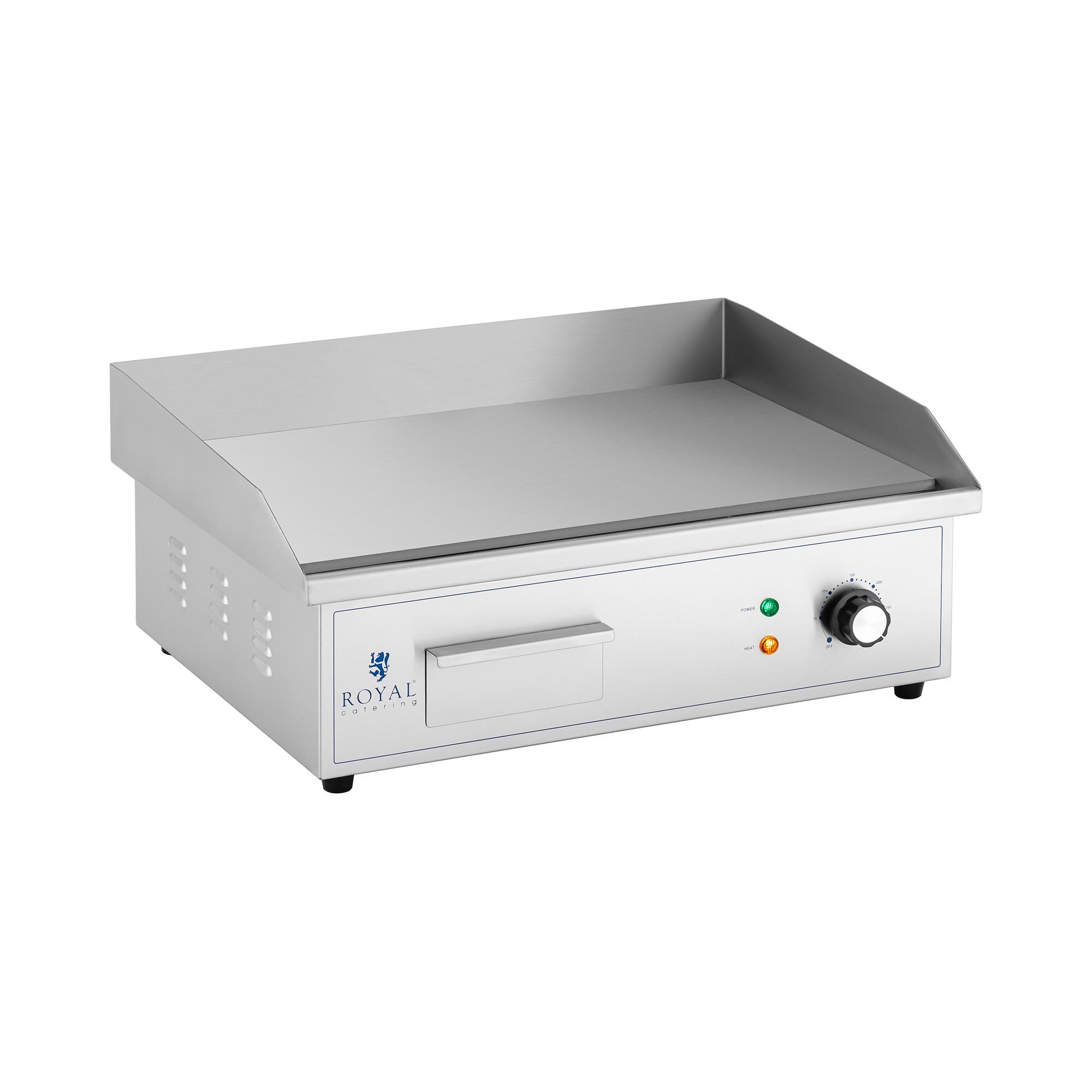 Royal Catering Chapa de grelhar - 530 x 350 mm - Royal Catering - lisa - 3000 W RCPG42-S