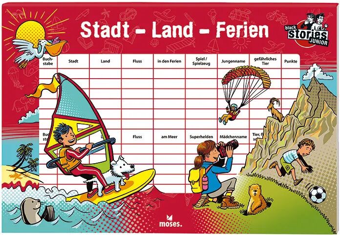 moses Verlag BLACK STORIES JUNIOR – STADT LAND FERIEN