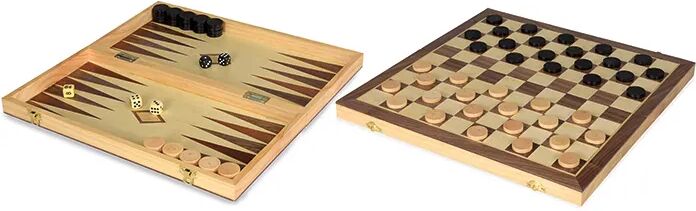 Egmont Toys Gesellschaftsspiel DAME UND BACKGAMMON aus Holz