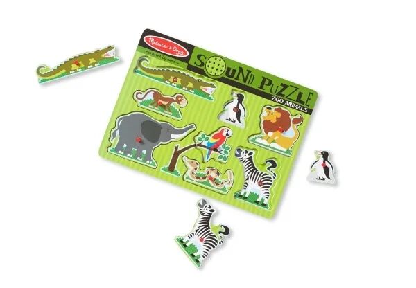 Melissa & Doug Sound Puzzle Tiere im Zoo 8 Teile