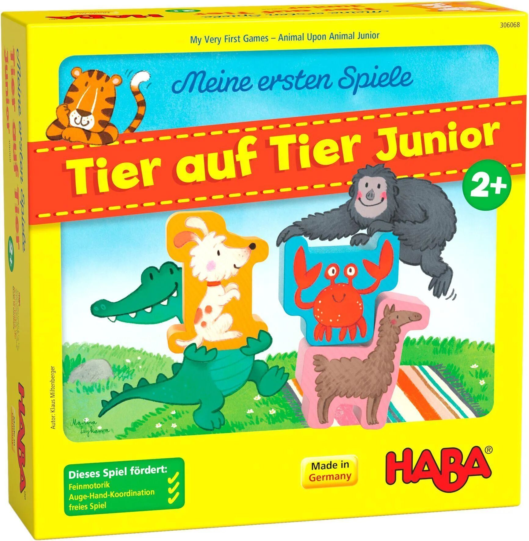 HABA Stapelspiel MEIN ERSTEN SPIELE – TIER AUF TIER JUNIOR in bunt