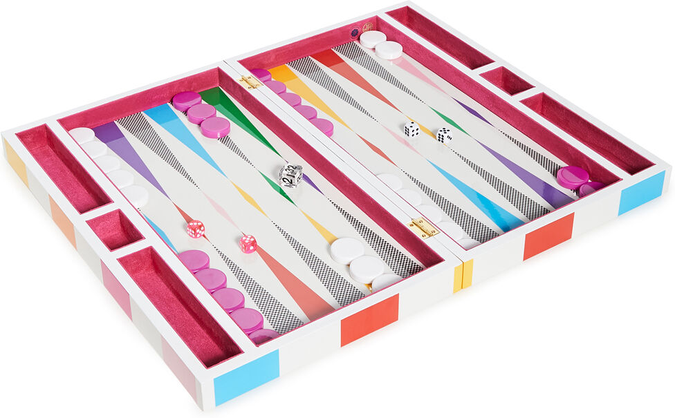 Jonathan Adler Rainbow Checkerboard Backgammon Set Multi One Size    size:Female