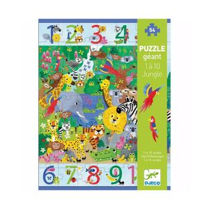 Djeco - Puzzle 1 Bis 10 Dschungel, 54 Teile, Multicolor
