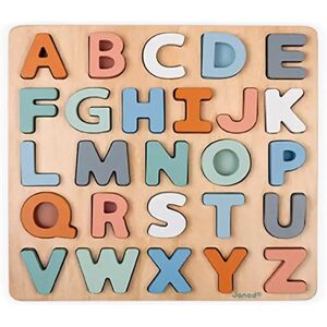 Janod - Sweet Cocoon Puzzle Alphabet, Multicolor