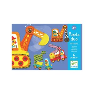 Djeco - Puzzle Duo Fahrzeuge, Multicolor