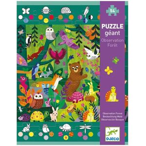 Djeco - Puzzle Beobachtung Wald, 54 Teile, Multicolor