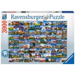 Ravensburger - Puzzle 99 Beautiful Places Of Europe, 3000 Teile, Multicolor
