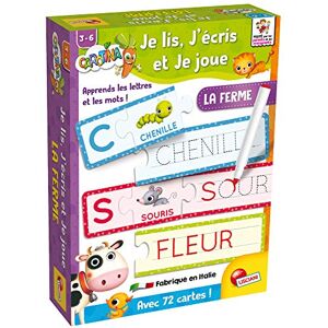 Liscianigiochi LISCIANI GIOCHI FR79940 Carotina LISCIANI-FR79940 Lernspiele-Ich lese, ich Schreibe und Spiele-Bauernhof, Mehrfarbig