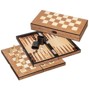 PHILOS - Schach-Backgammon-Dame-Set - Feld 40 mm