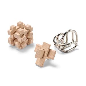 Tchibo - 3 Geschicklichkeitsspiele - Silber -Kinder Holz 2x  unisex