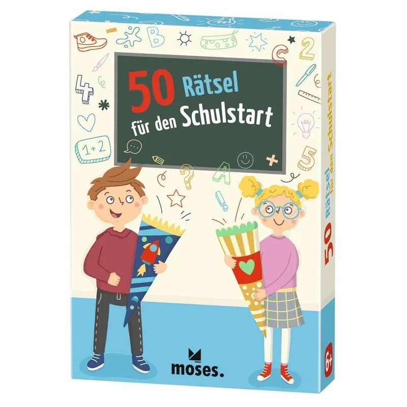 moses Verlag 50 Rätsel für den Schulstart (Kinderspiel)