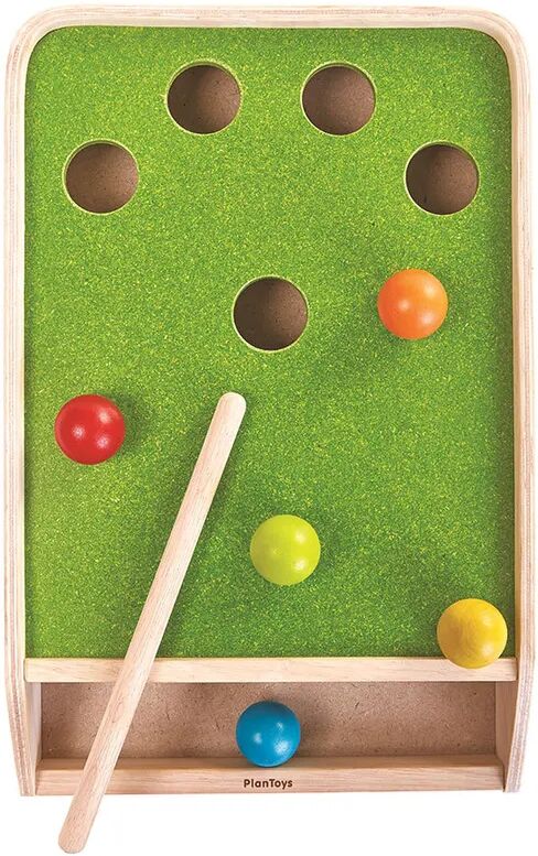 Plan Toys Holzspiel MINI BILLARD 7-teilig