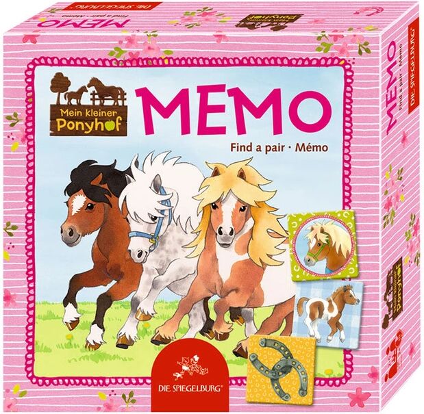 Die Spiegelburg Memo-Spiel MEIN KLEINER PONYHOF 72-teilig in bunt