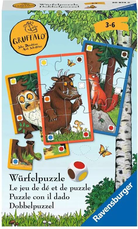 Ravensburger Verlag Mitbringspiel DER GRÜFFELO - WÜRFELPUZZLE