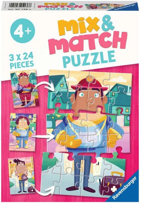 Ravensburger Verlag Mix&Match Puzzle MEINE LIEBSTEN BERUFE 3x24-teilig