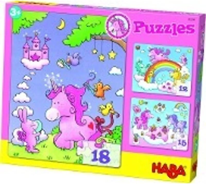 HABA Puzzle – Einhorn Glitzerglück 12- bis 18-teilig