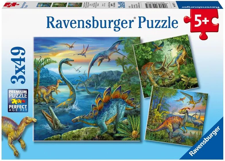 Ravensburger Verlag Puzzle Faszination Dinosaurier 3x49-teilig