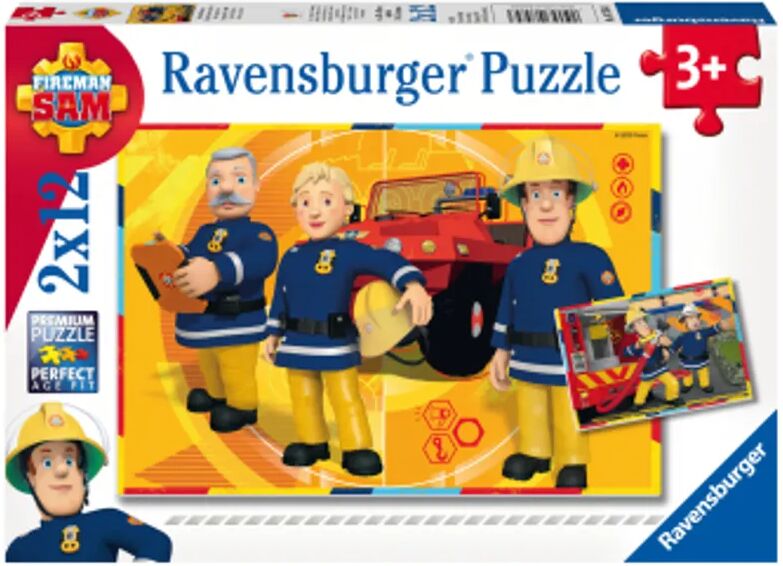 Ravensburger Verlag Puzzle Feuerwehrmann Sam im Einsatz 2x12-teilig