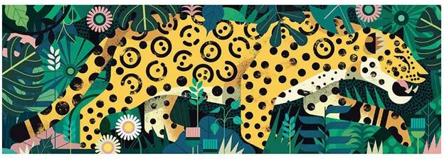 Djeco Puzzle-Galerie LEOPARD 1000-teilig in bunt