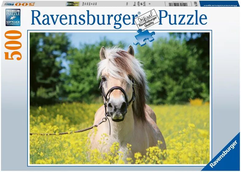 Ravensburger Verlag Puzzle PFERD IM RAPSFELD 500-teilig