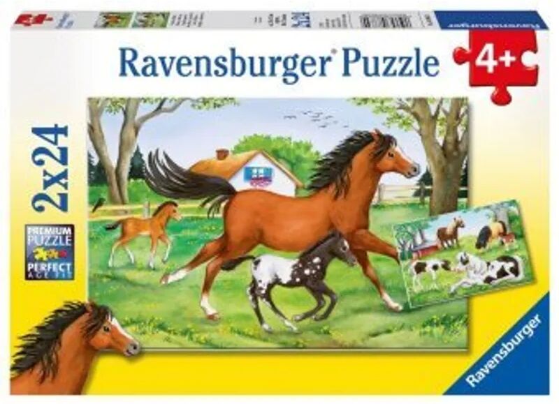 Ravensburger Verlag Puzzle Welt der Pferde 2x24