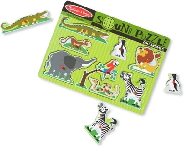 Melissa & Doug Steckpuzzle ZOO ANIMALS mit Sound aus Holz