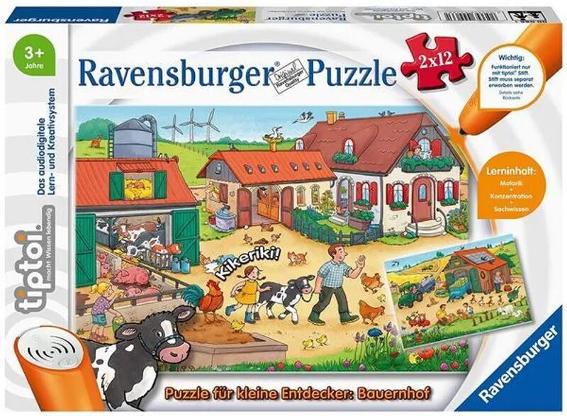 Ravensburger Verlag tiptoi®: Ravensburger tiptoi 00066 Puzzle für kleine Entdecker: Bauernhof, Puzzl