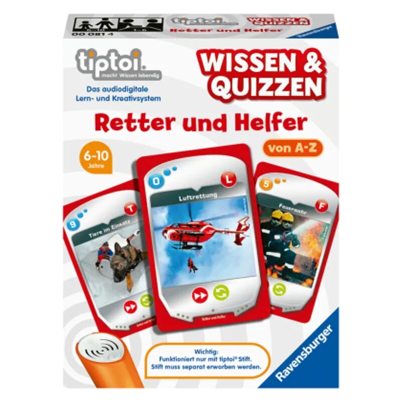 Ravensburger Verlag tiptoi®: Ravensburger tiptoi 00081 Wissen und Quizzen: Retter und Helfer, Quizsp