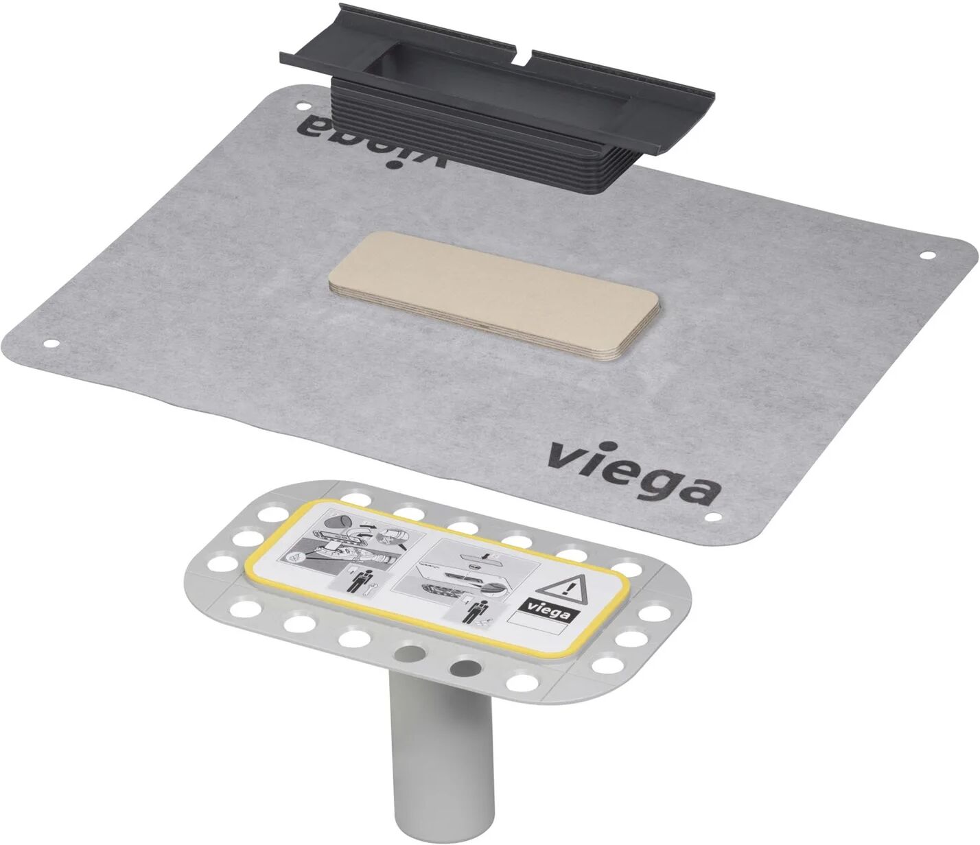 Viega Advantix Celviva-Duschrinnen-Ablauf senkrecht, Modell 4981.90 Advantix Cleviva L: 41,2 cm edelstahl 797270