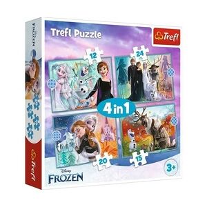 Puzzle 4in1, Frozen, 12/15/20/24 Teile