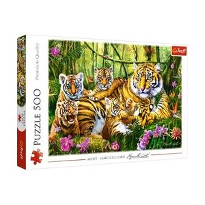 Puzzle Tiger Familie, 500 Teile