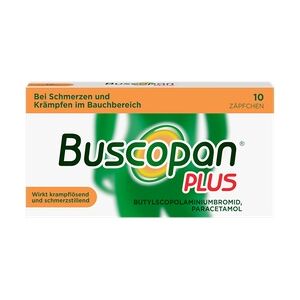 Buscopan Buscopan PLUS Zäpfchen mit Paracetamol bei stärkeren Schmerzen und Krämpfen im Bauchbereich Krämpfe & Blähungen