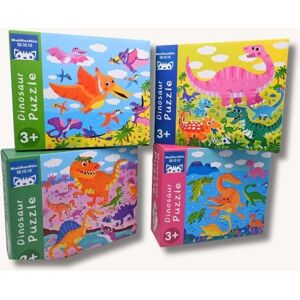 Dinosaurier-Puzzles – Creativpad – Packung Mit 4 Puzzles – Tiere – Kind – Weniger Als 100 Teile