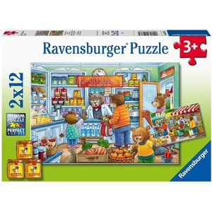 Ravensburger Spieleverlag Ravensburger Kinderpuzzle - 05076 Komm Wir Gehen Einkaufen - Puzzle Für Kinder Ab 3 Jahren Mit 2x12 Teilen