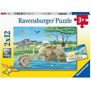 Ravensburger Spieleverlag Ravensburger Kinderpuzzle - 05095 Tierkinder Aus Aller Welt - Puzzle Für Kinder Ab 3 Jahren Mit 2x12 Teilen