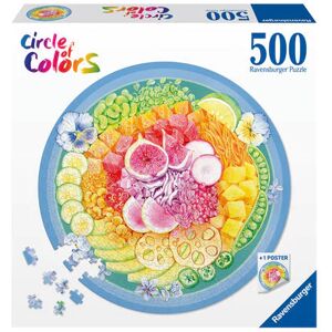 Ravensburger Spieleverlag Ravensburger Puzzle 17351 - Circle Of Colors Poke Bowl - 500 Teile Rundpuzzle Für Erwachsene Und Kinder Ab 12 Jahren