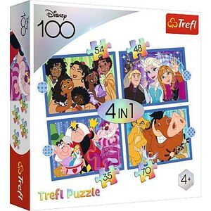 Trefl 4 In 1 Puzzle 100 Jahre Disney / Disneys Lustige Welt