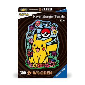 Ravensburger Spieleverlag Ravensburger Wooden Puzzle 12000761 - Pikachu - 300 Teile Kontur-Holzpuzzle Mit Stabilen Individuellen Puzzleteilen Und 25 Kleinen Holzfiguren = Whimsies Für Pokemon-Fans Ab 12 Jahren