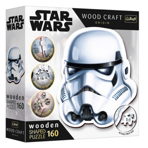 TREFL 20188 Holz Konturpuzzle 160 Teile – Star Wars - Stromtrooper Helm