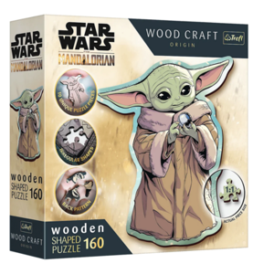 TREFL 20185 Holzpuzzle 160 Teile – Star Wars Mandalorian Yoda