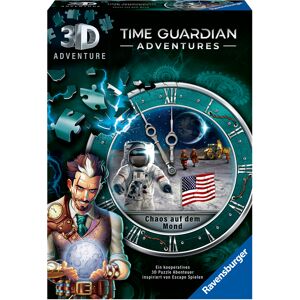 Ravensburger 3D Adventure 11539 TIME GUARDIAN ADVENTURES - Chaos auf dem Mond - Escape Room Spiel, für 1 bis 4 Spieler - Kooperatives 3D Puzzle Abenteuer - einmaliges Event-Spiel ab 12 Jahren